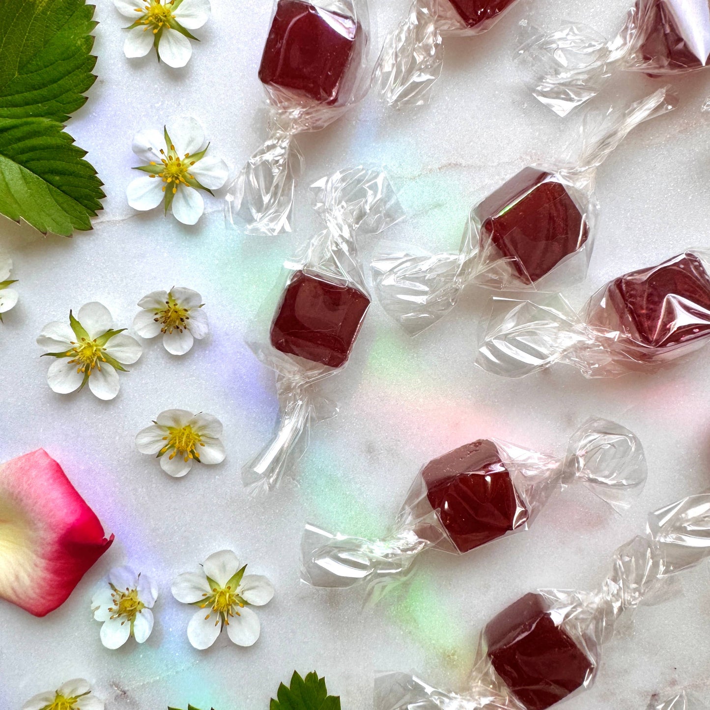 Strawberry Hibiscus Rose Lozenges