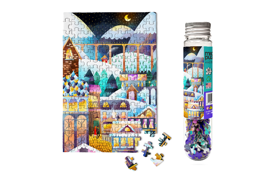 Alpine Village Holiday Mini Puzzle Gifts for Travel