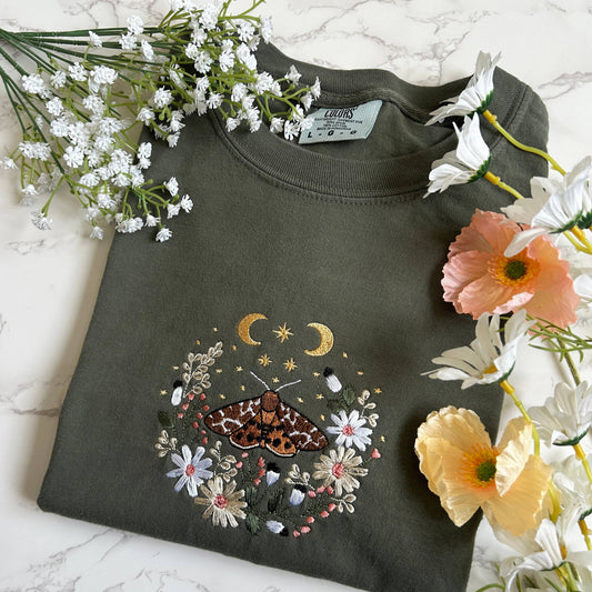 Embroidered Butterfly Cottagecore Tshirt