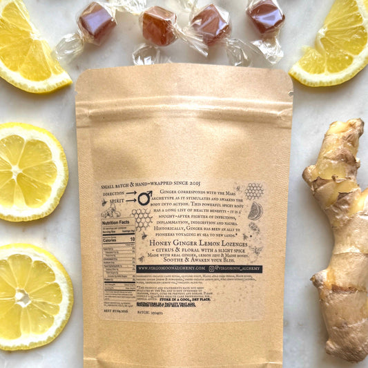 Honey Ginger & Lemon Lozenges - Bright & Soothing Warmth