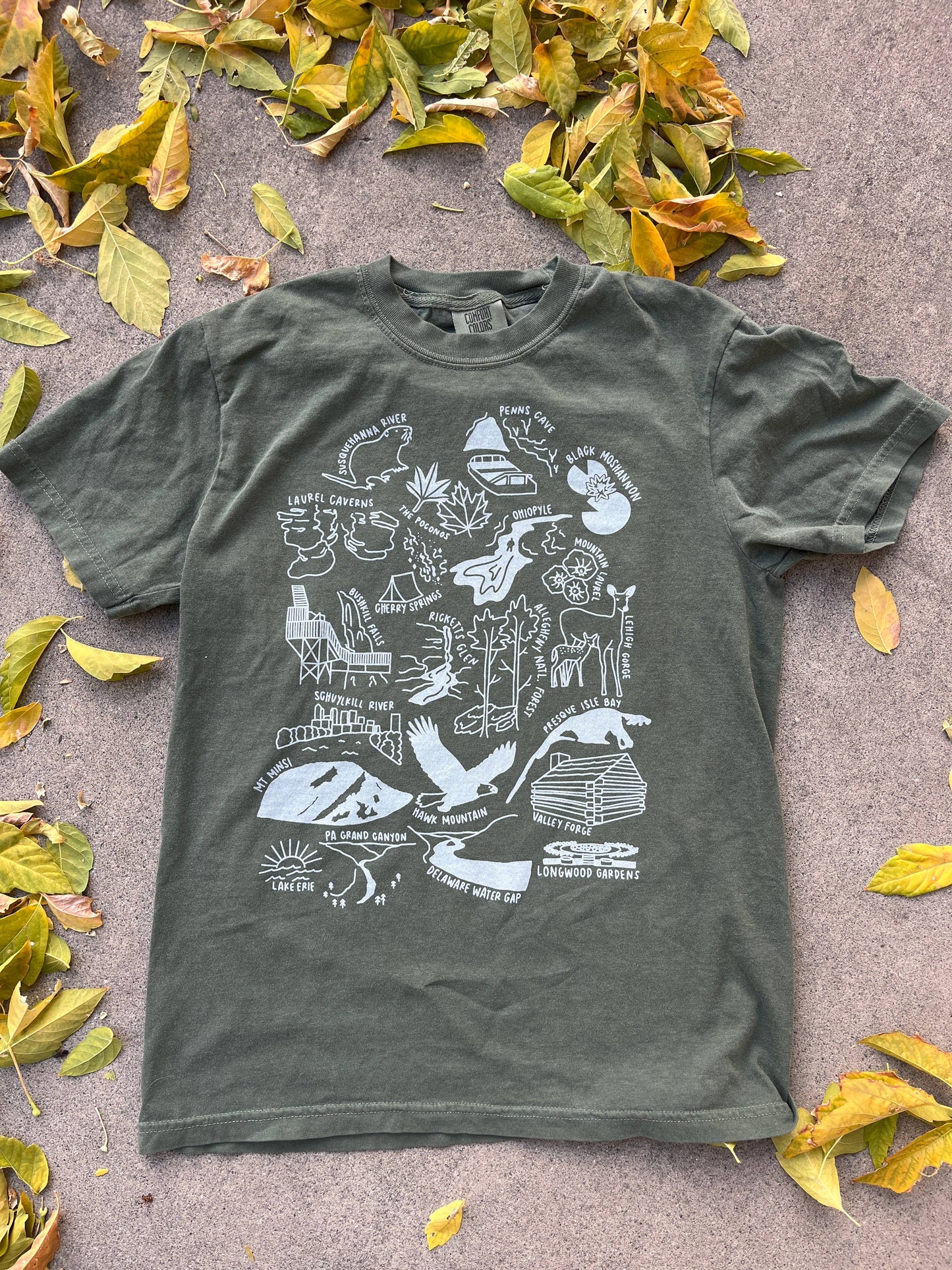 Pennsylvania Nature Souvenir T-Shirt Comfort Colors