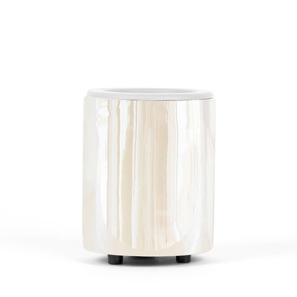 Iridescent Mini Wax Melt Warmer with Timer + "No-Scrape" Silicone Wax Melt Dish
