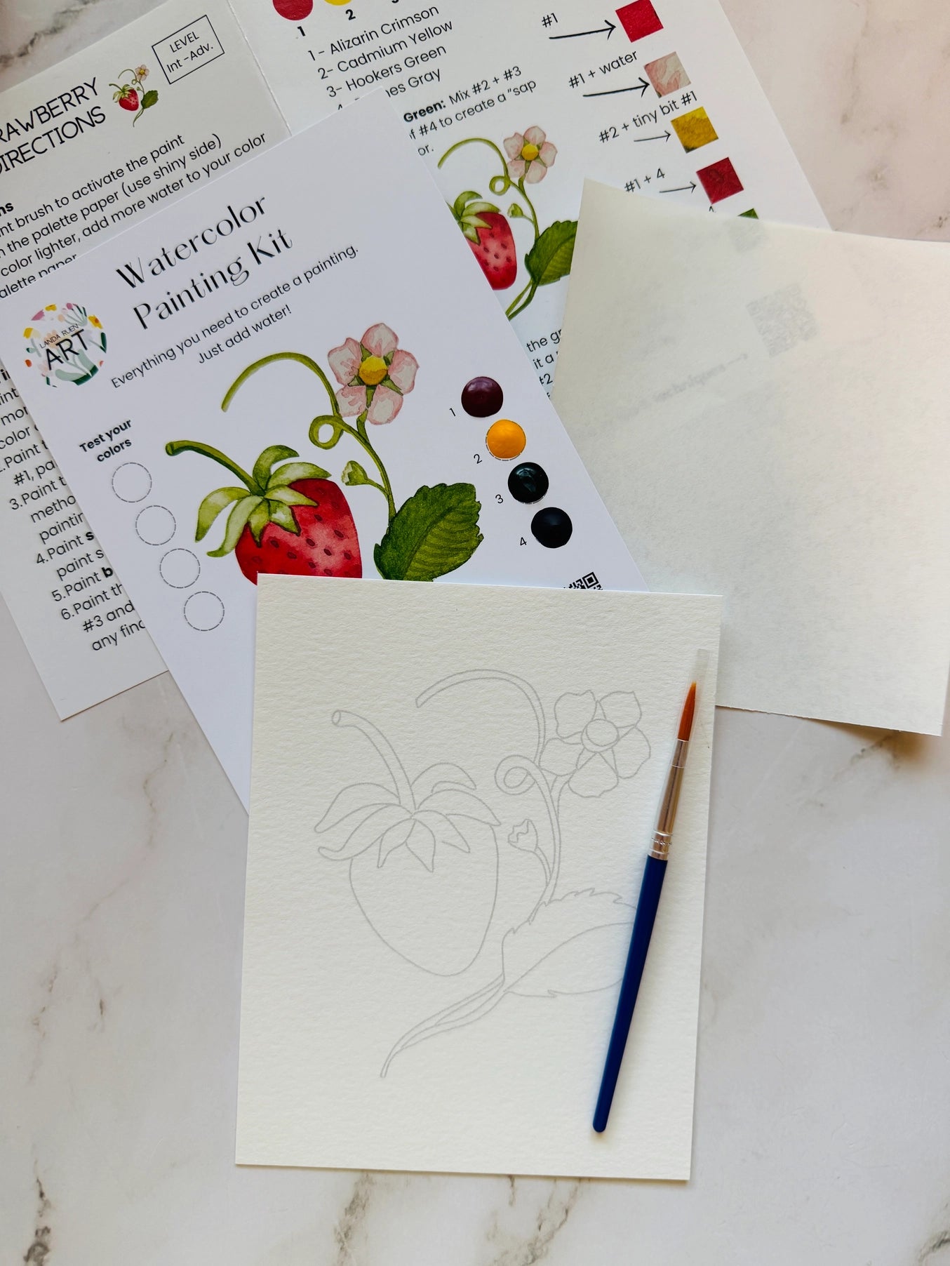Strawberry Watercolor Kit