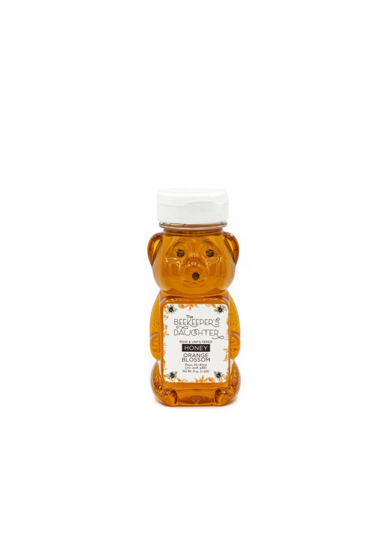 8oz Honey Bear - Raw Florida Orange Blossom Honey