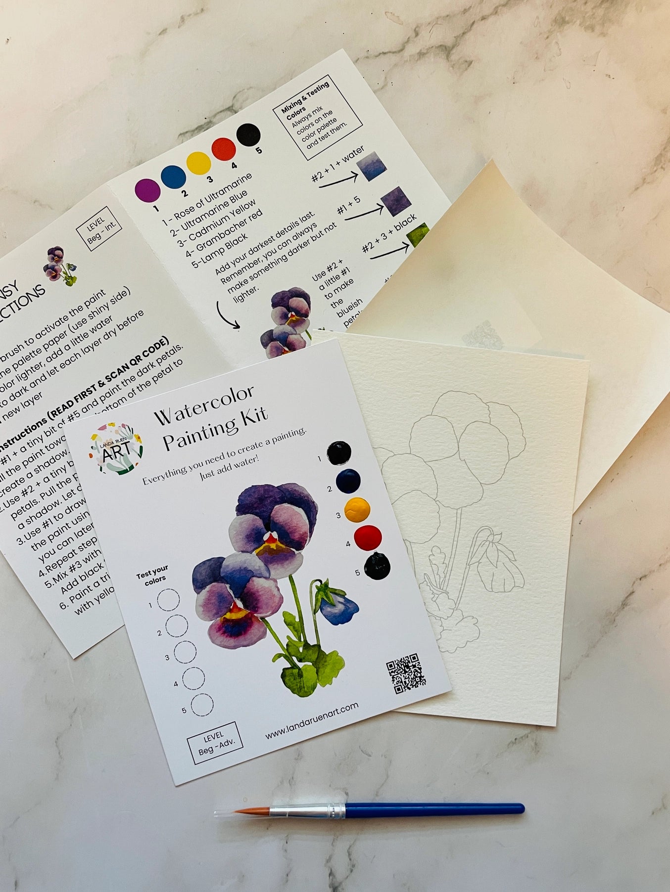 Pansy Watercolor Kit