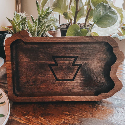 Hardwood Pennsylvania State Tray