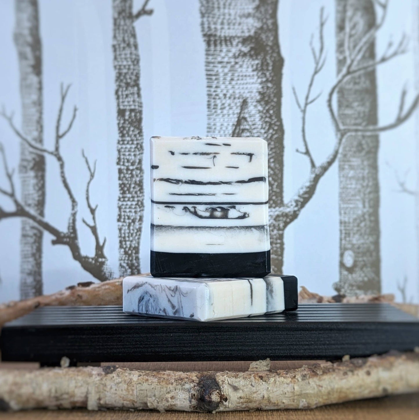 Aspen Grove - Black and White Goats Milk and Charcoal Soap