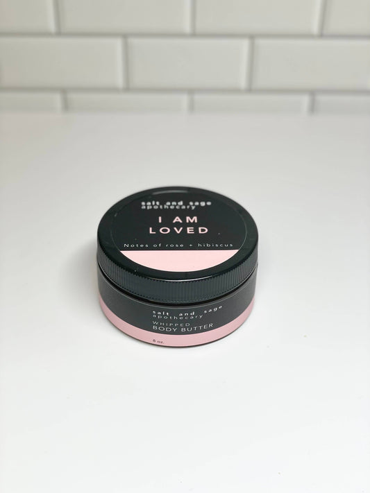 I AM Loved 8oz - Rose + Hibiscus - Whipped Organic Body Butter