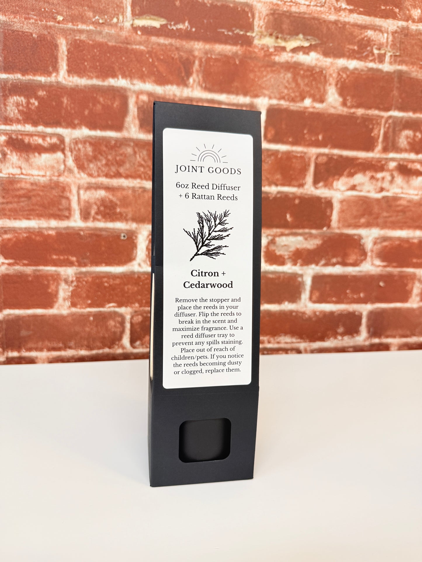 6oz Diffuser + Reeds | Black Glass