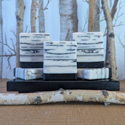 Aspen Grove - Black and White Goats Milk and Charcoal Soap