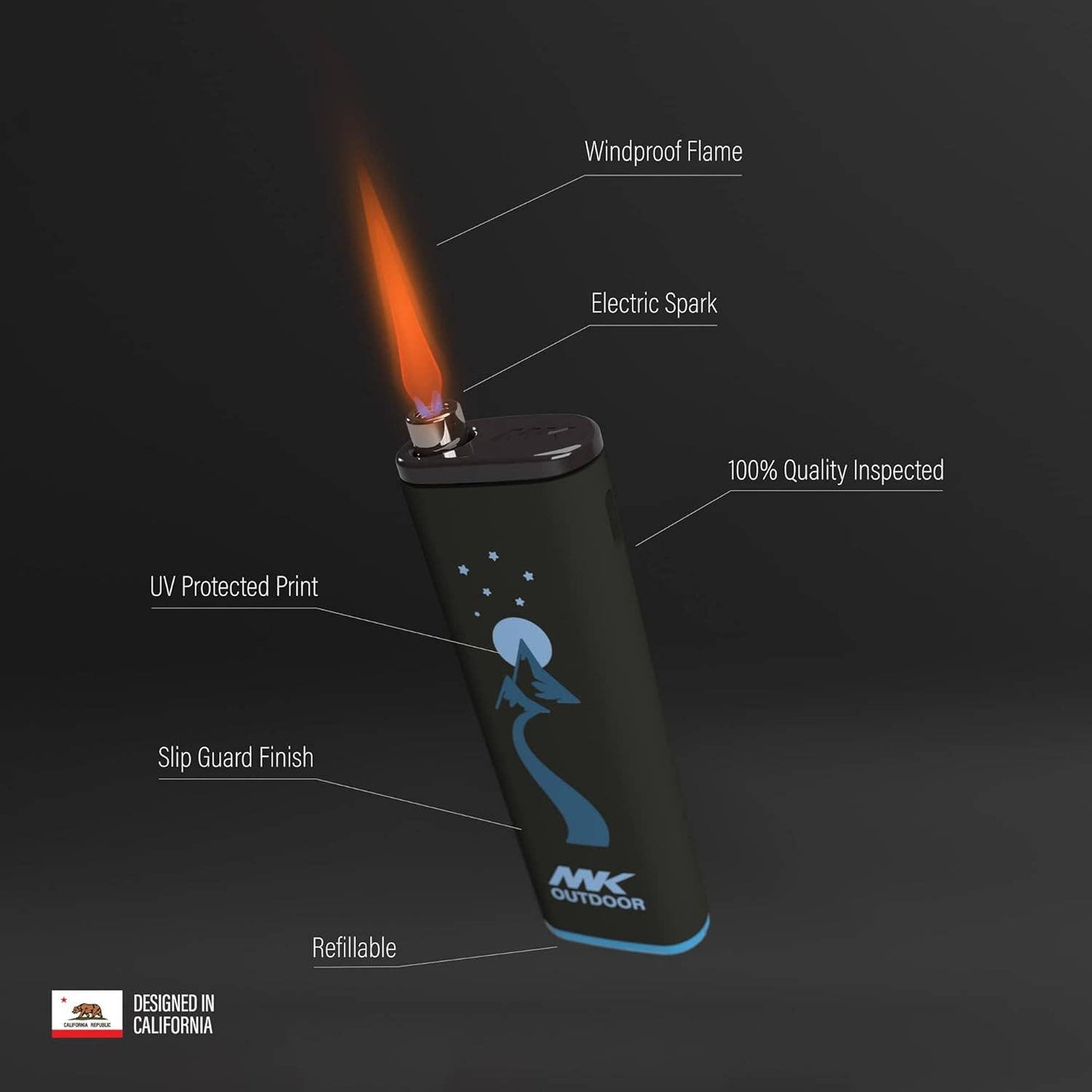 Outdoor Windproof Flame Lighter