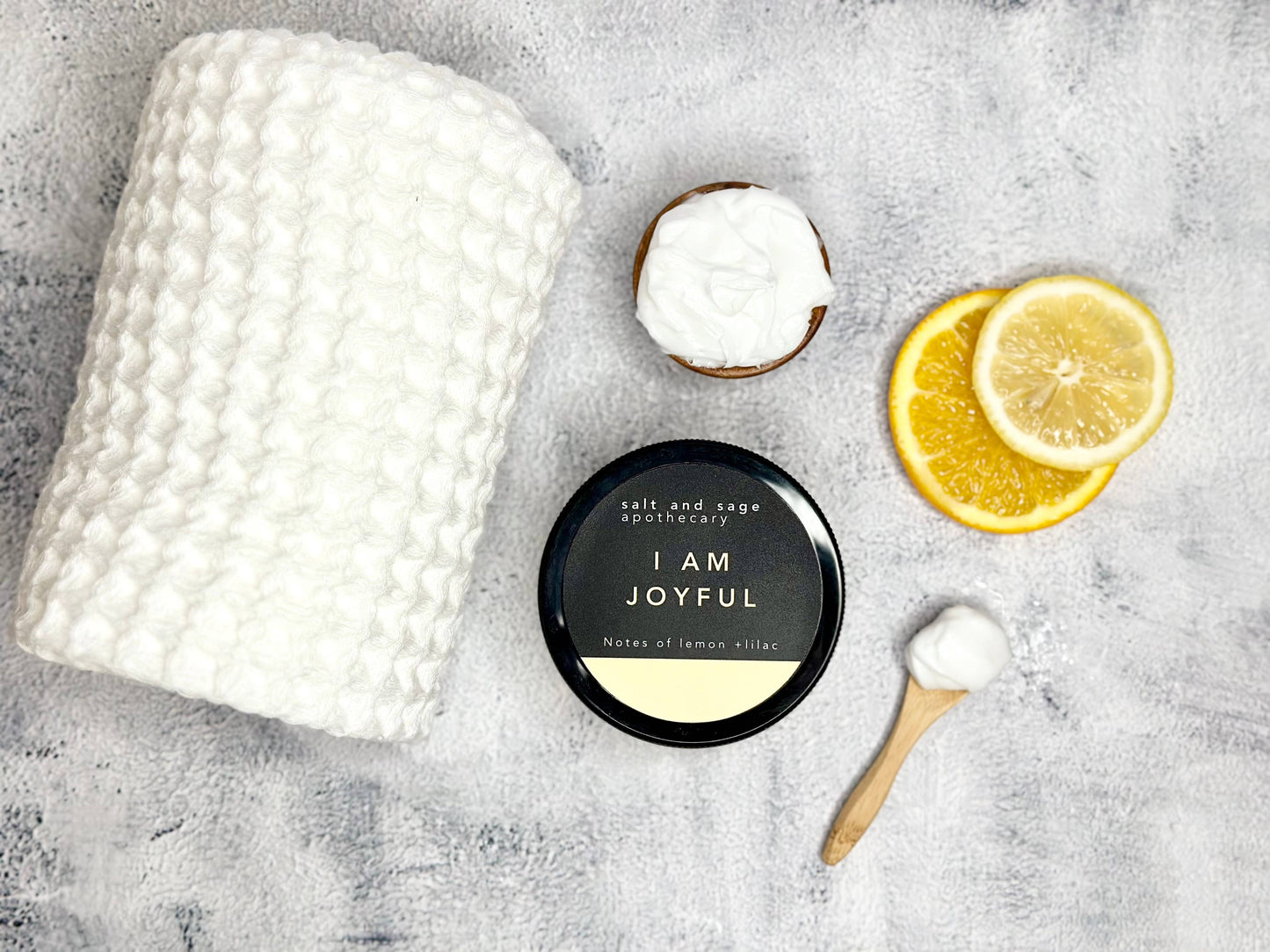 I AM Joyful - Lemon and Lilac - Whipped Organic Body Butter