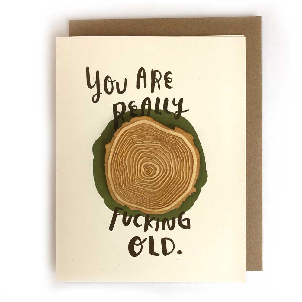 Really Old - Tree Rings Magnet w/ Card