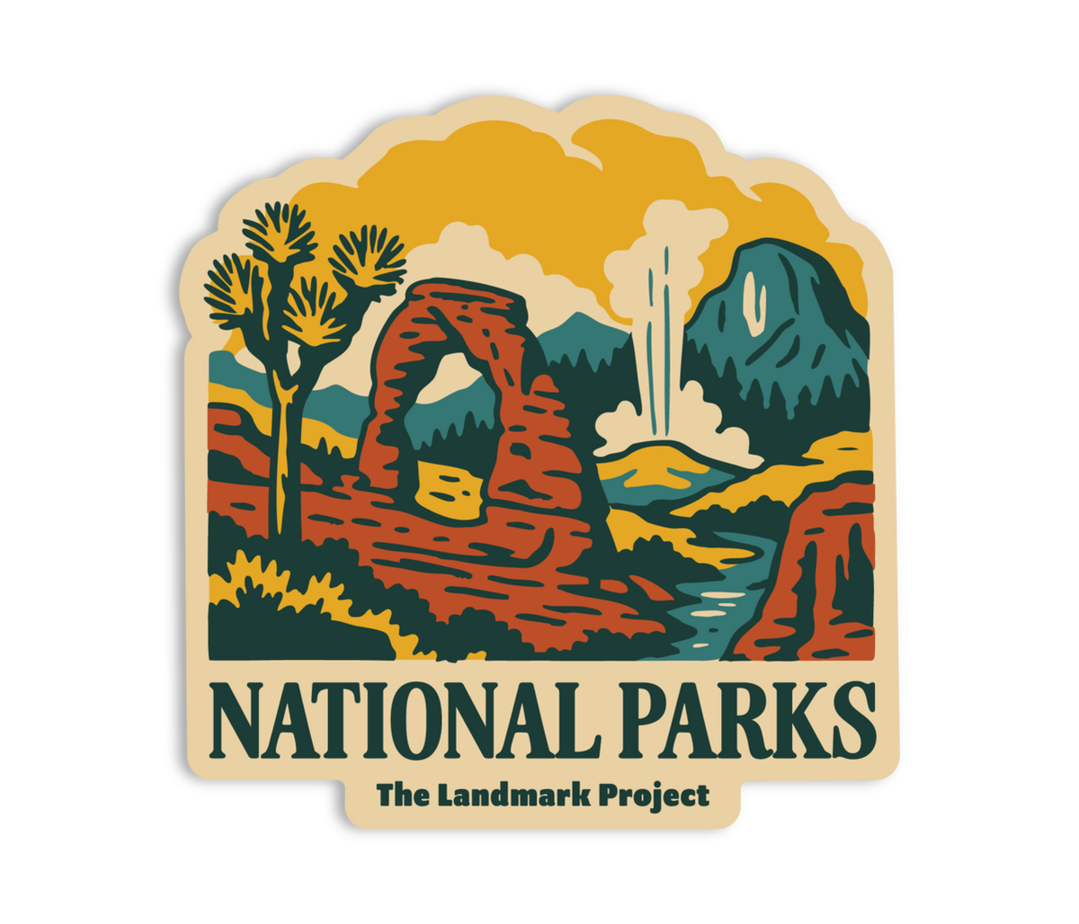 National Parks Montage Sticker
