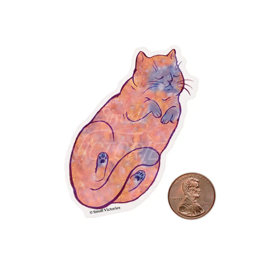 Eco-Sticker: Cozy Cat