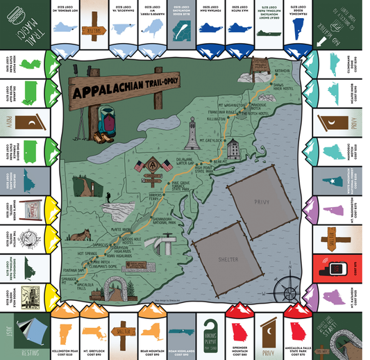 Appalachian Trail-Opoly Board Game