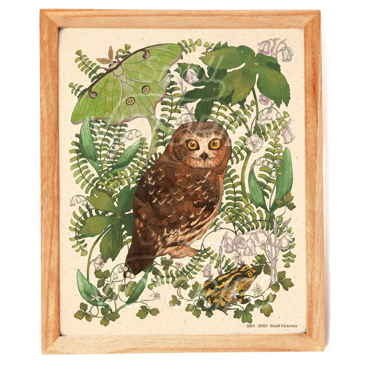 Moonlit Forest Print - Northern Saw-whet Owl