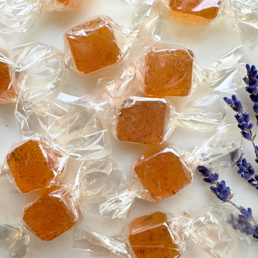 Lavender Honey Lozenges with Hand-Harvested Flowers