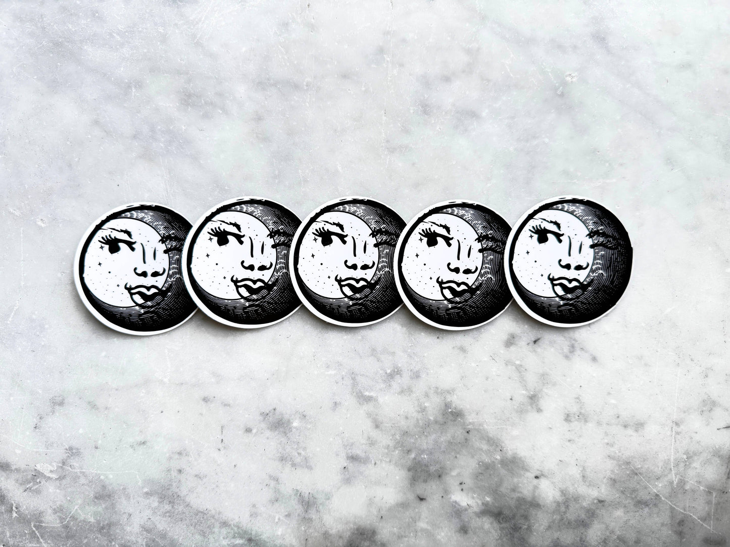 Celestial Glance - Moon Face Sticker