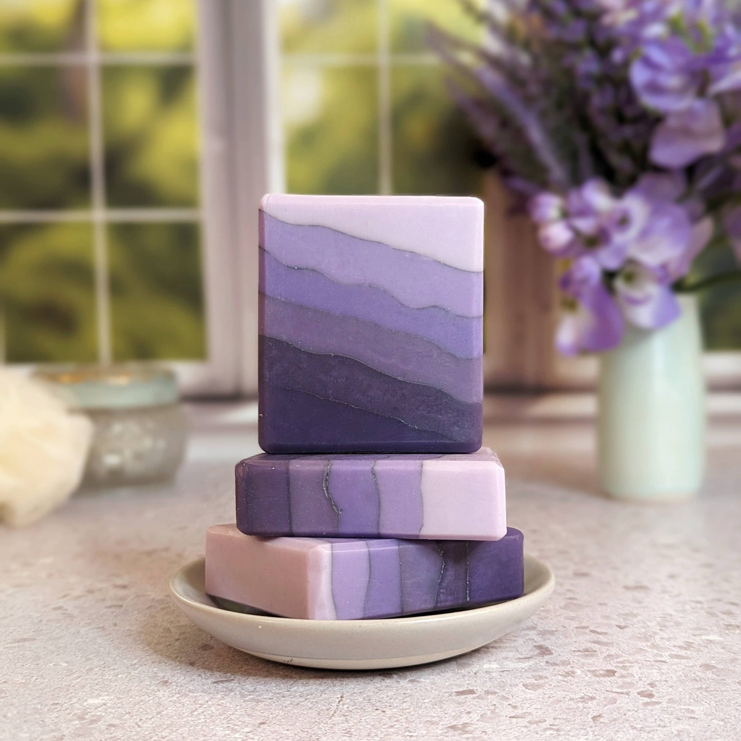 Flowering Fields - Purple Ombre Shea Butter soap