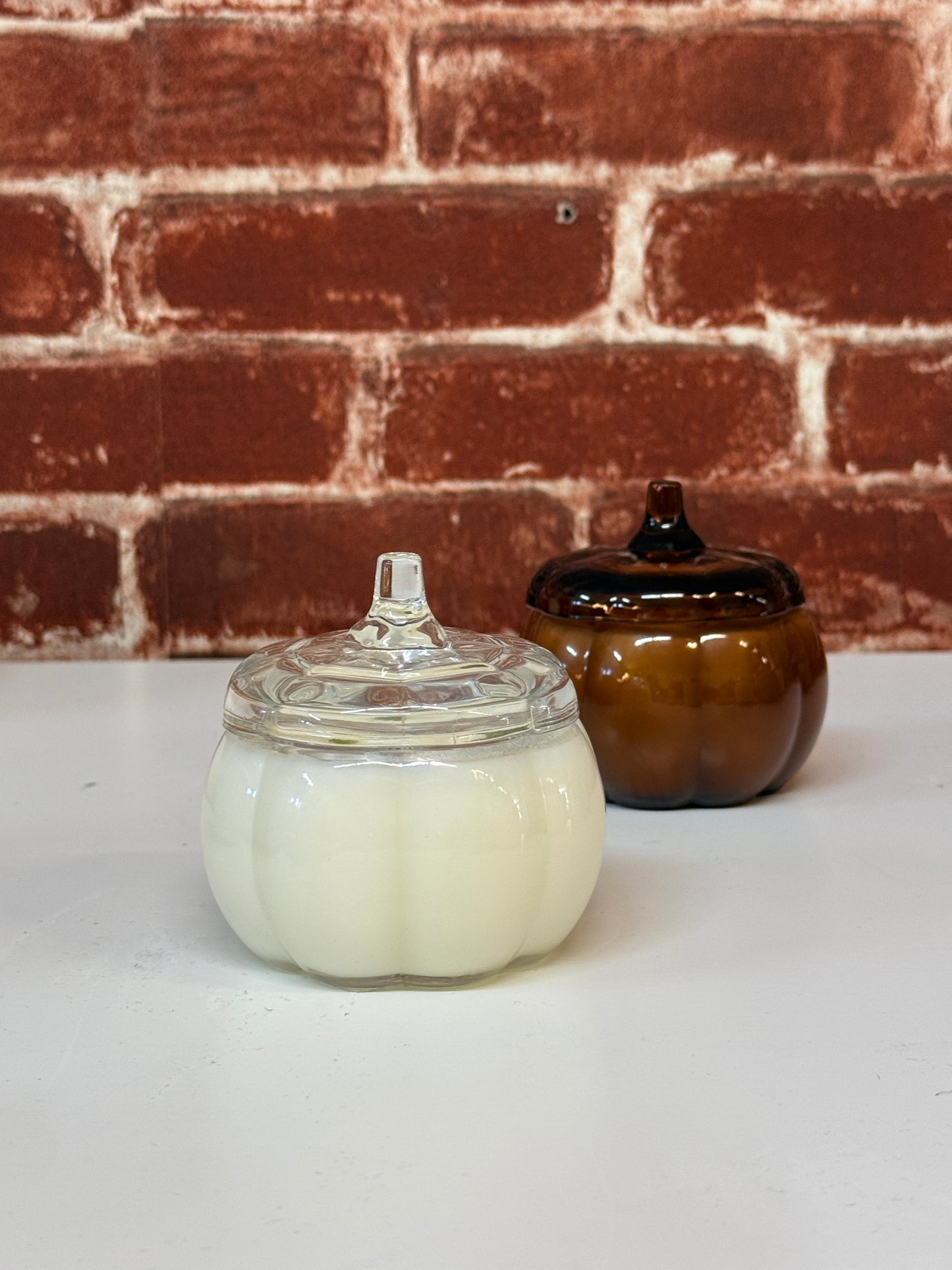 Glass Pumpkin Jar Soy Candle