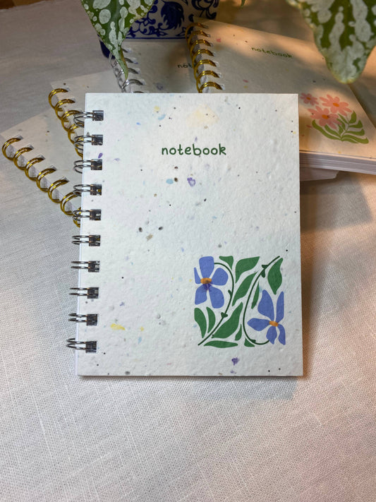 Plantable Notebook | Wildflower Seeds | Blue Flower Notebook