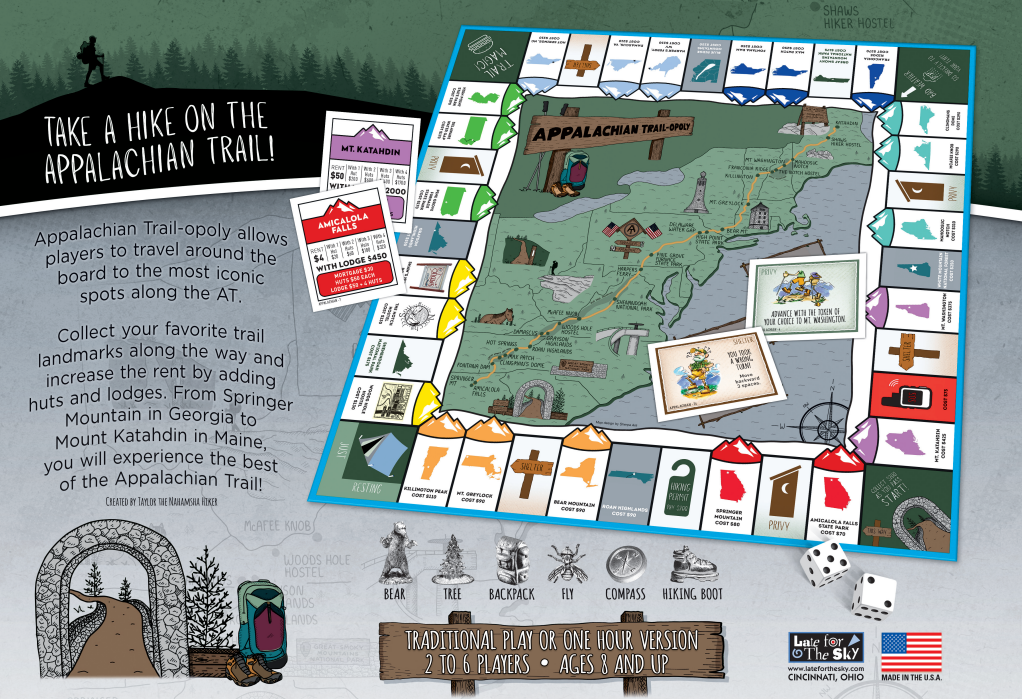 Appalachian Trail-Opoly Board Game