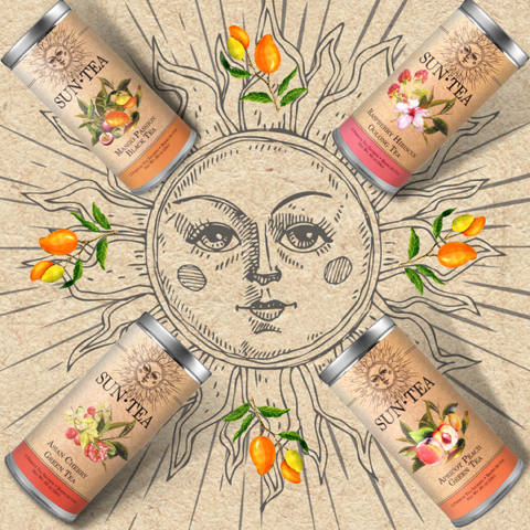 SUN TEA Mango Passion Black Tea-12 Tea Sachets - Tall Tin