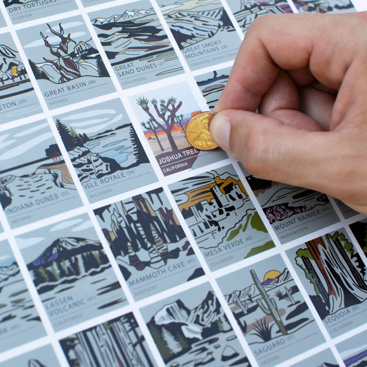 National Parks Scratch-Off Chart | 12" x 16" Print