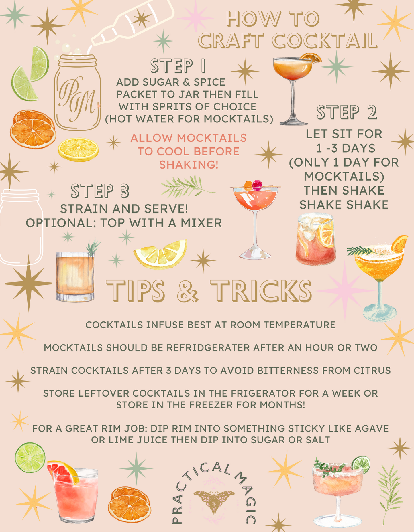 Moon Magic Martini Craft Cocktail/Mocktail Infusion Drink Kit