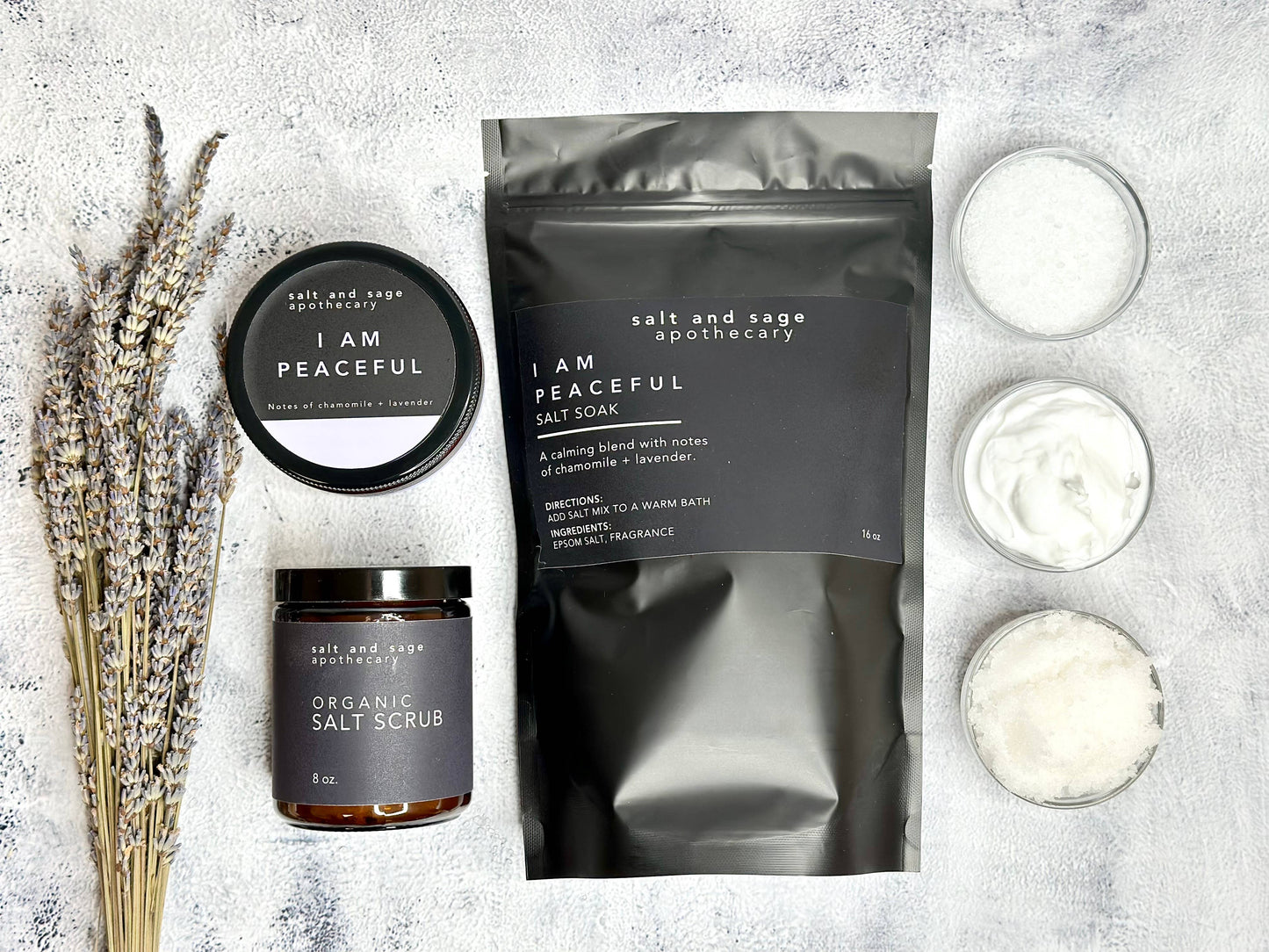 I AM Peaceful - Lavender + Chamomile - 8oz Whipped Organic Body Butter