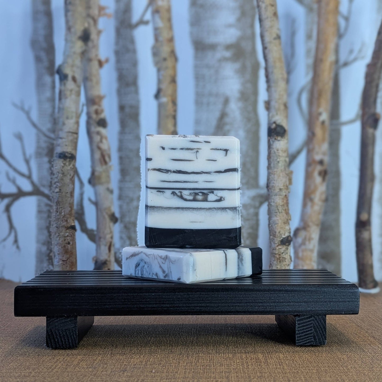 Aspen Grove - Black and White Goats Milk and Charcoal Soap