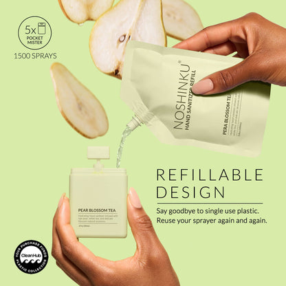 Pear Blossom Tea Hydrating Hand Sanitizer Spray Refill Pouch