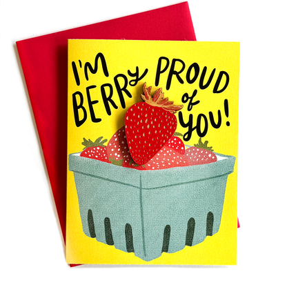 Berry Proud - Strawberry Magnet w/Card