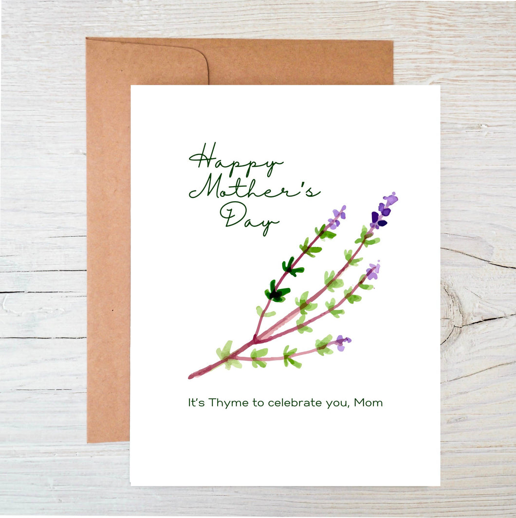 Plantable Card | Mother’s Day Card | Thyme to Celebrate You