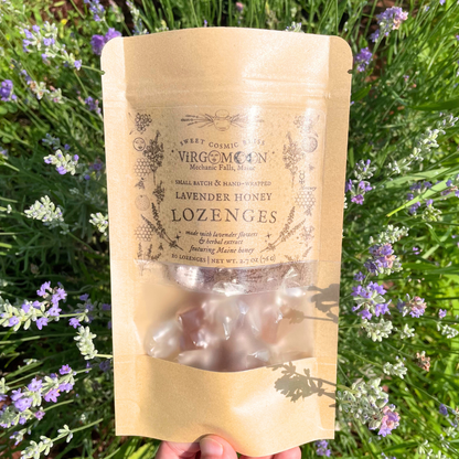 Lavender Honey Lozenges with Hand-Harvested Flowers
