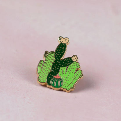 Cacti Field Enamel Pin - Plant Lover Stocking Stuffer