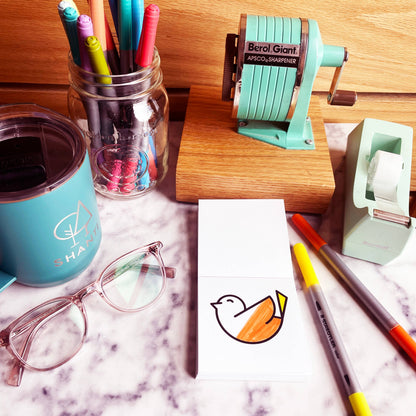 50 Pages Birds Bugs and Botany Mini Coloring Book for Adults