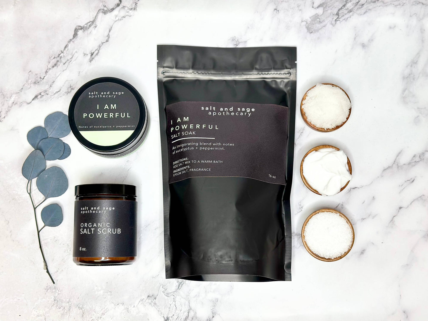 I AM Powerful - Eucalyptus + Peppermint - Whipped Organic Body Butter