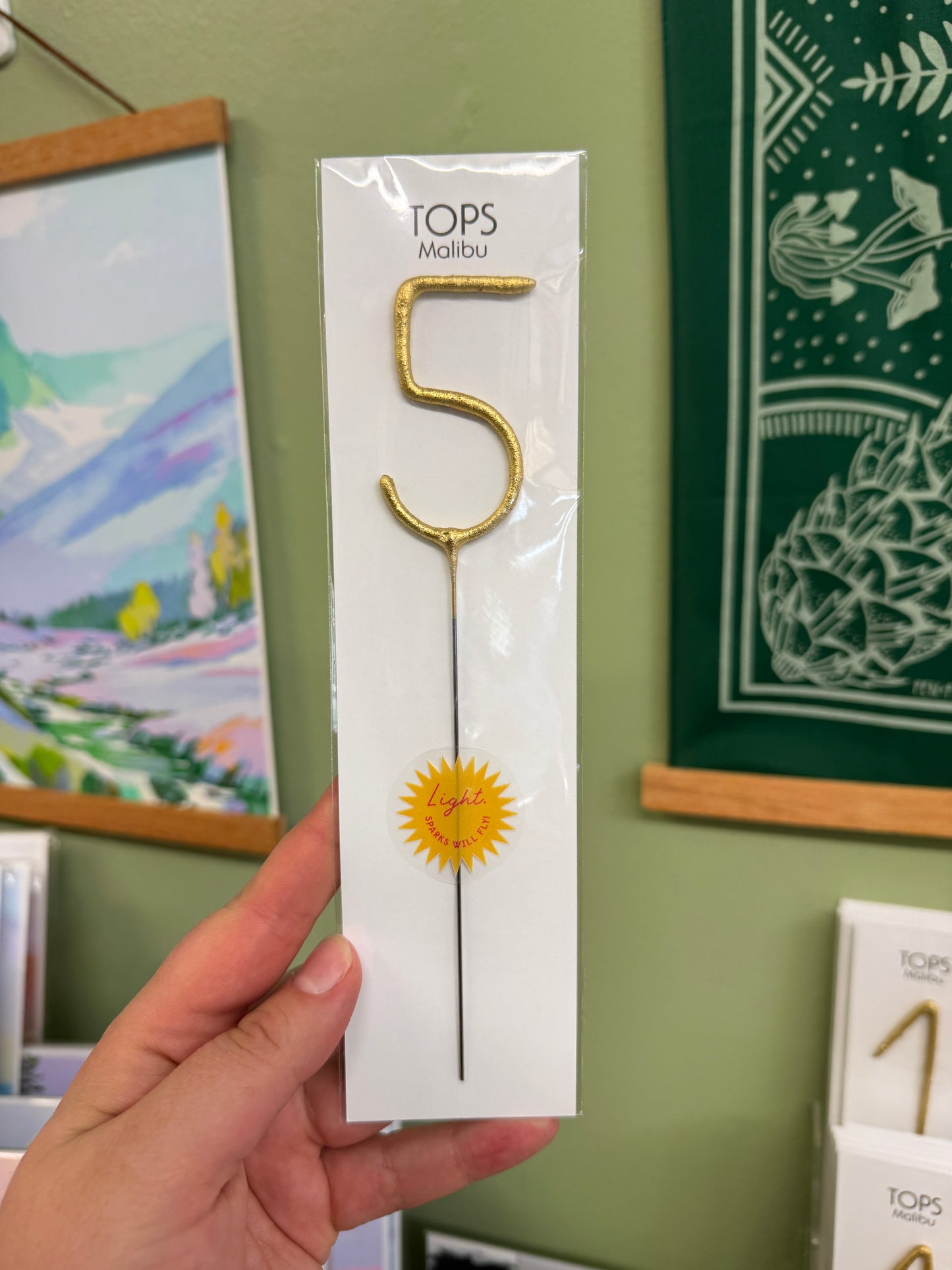 8" Gold Number Sparkler Wands