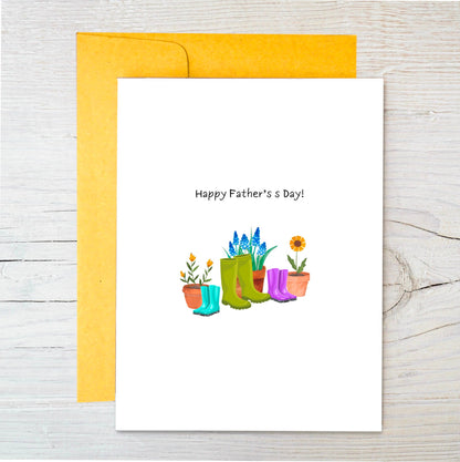 Plantable Card | Father’s Day Card | Eco Card | Garden Boots