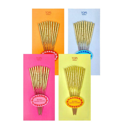 Mini 4" Gold Sparkler Candles - Birthday - Set of 10 - Asst