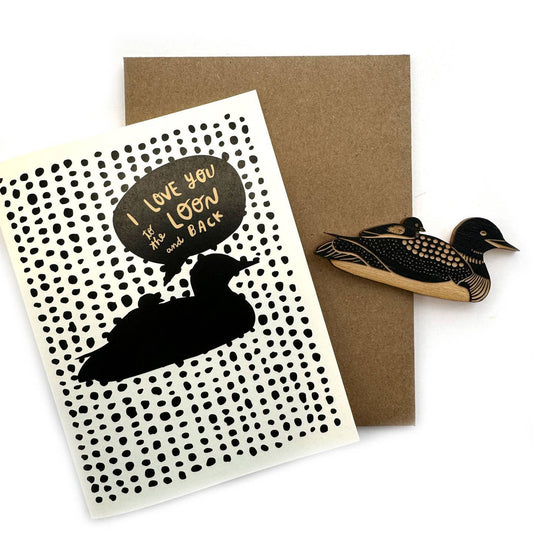 I Love You to the Loon and Back Magnet w/Card