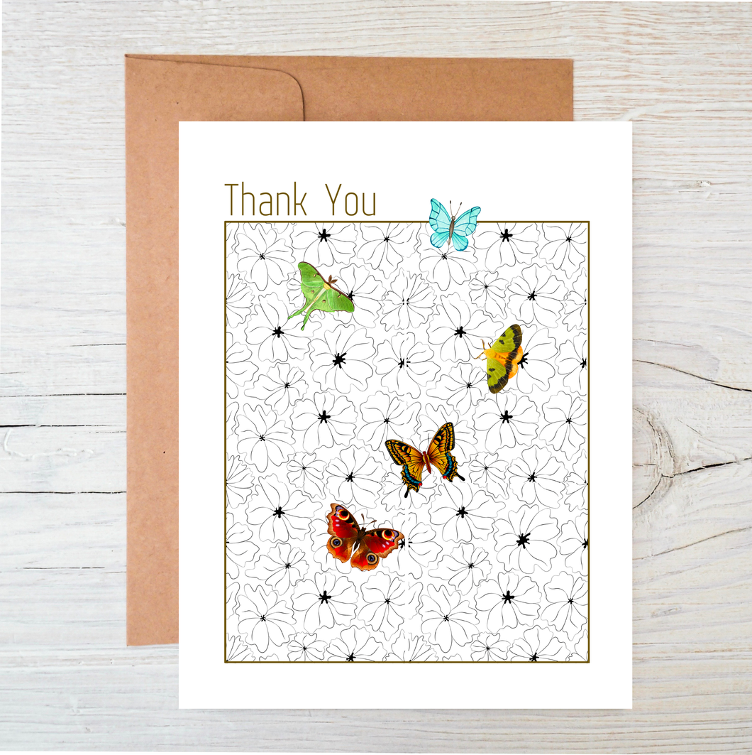 Plantable Thank You Card | Wildflower Card | Butterflies 