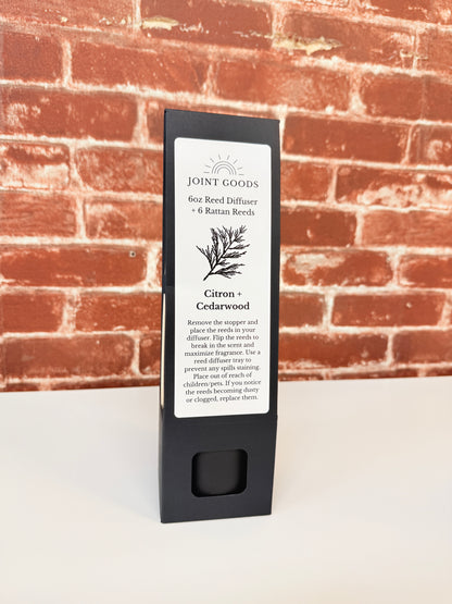 6oz Diffuser + Reeds | Black Glass