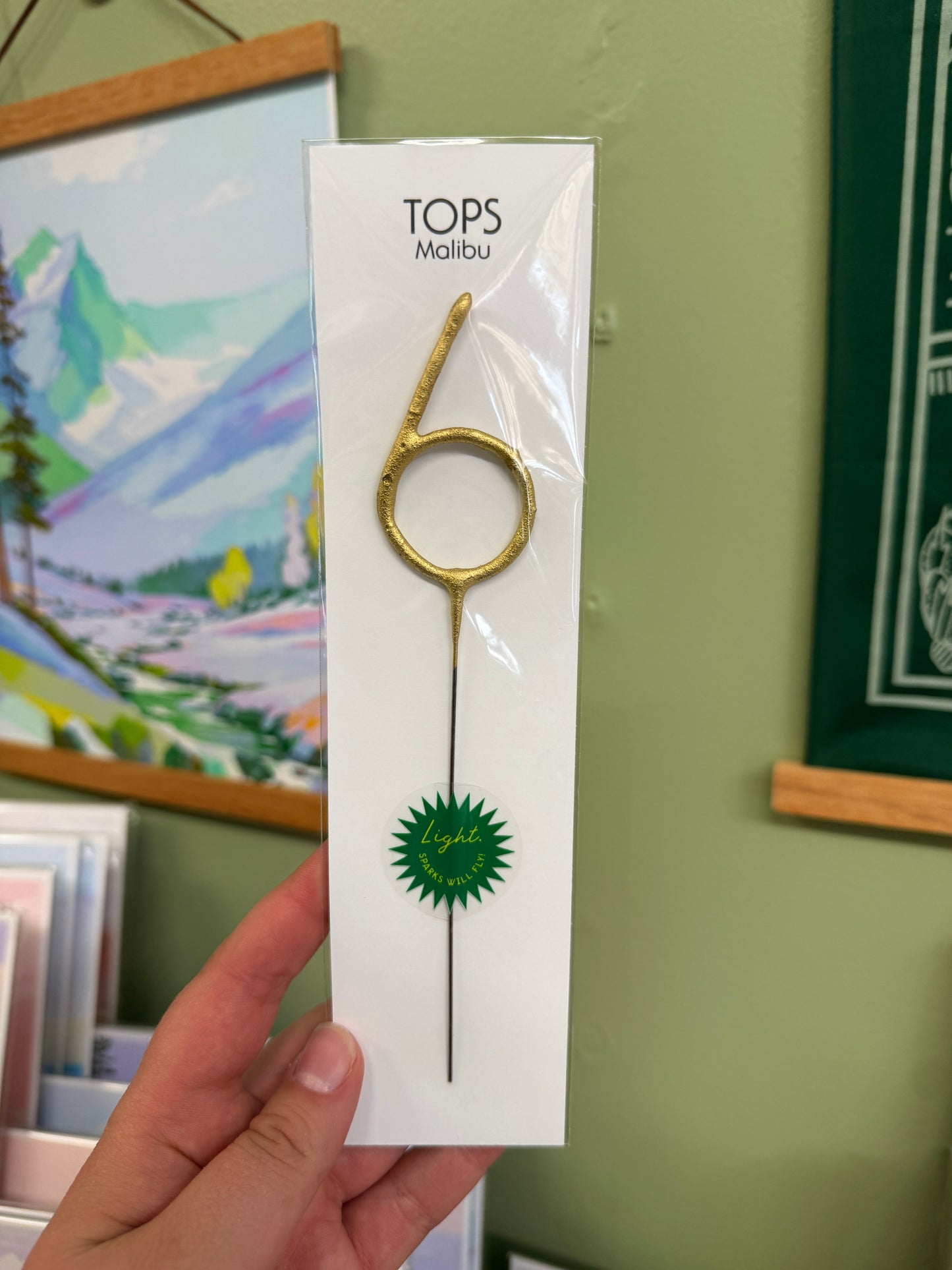 8" Gold Number Sparkler Wands