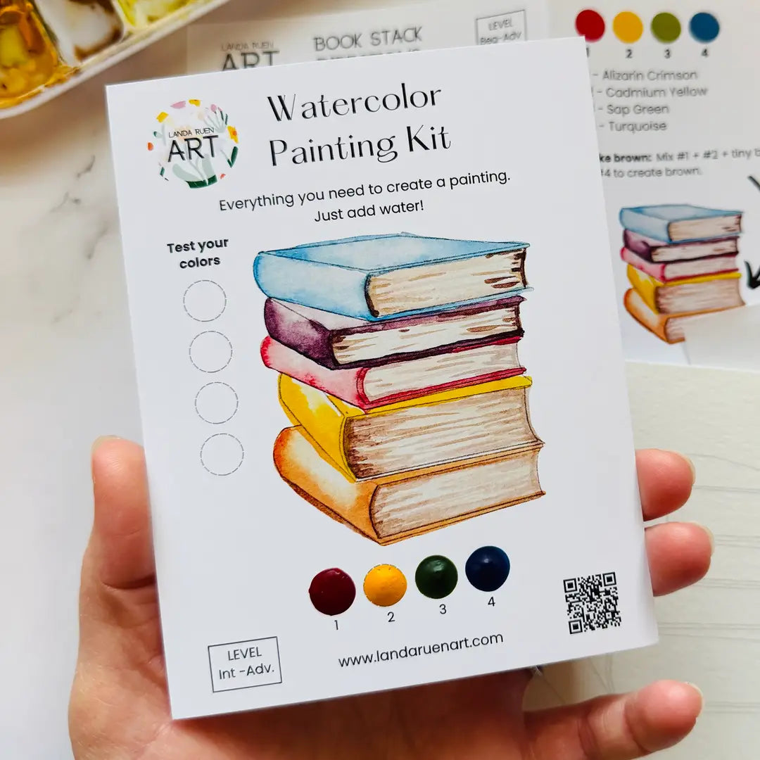 Book Stack Watercolor Kit
