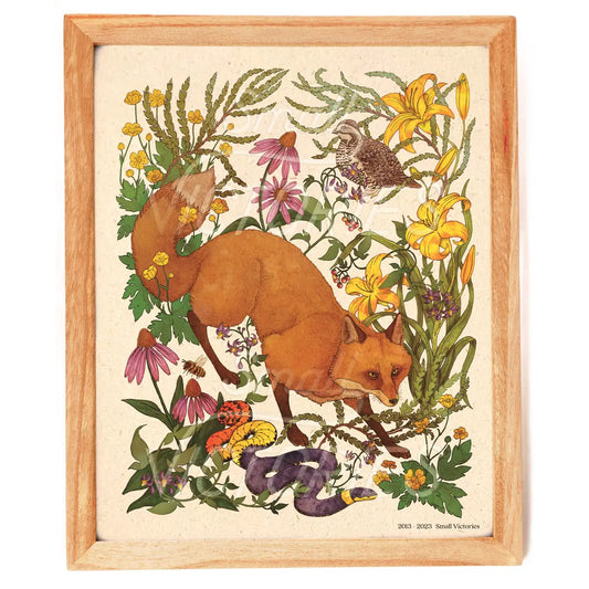 Woodland Meadow Print - Red Fox