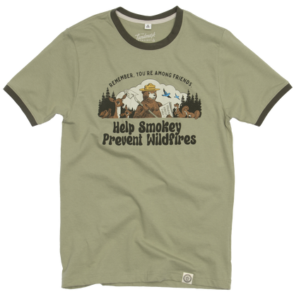 Smokey Among Friends Ringer Tee