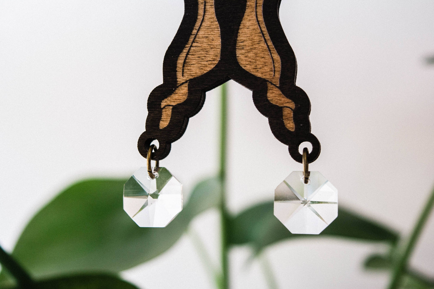 Luna Moth Airplant Holder Hanging Suncatcher